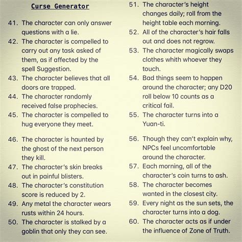 Fontget.com has the largest selection of curses fonts. 𝕭𝖆𝖗𝖉𝖎𝖈 𝕿𝖆𝖑𝖊𝖘 on Instagram: "101 Low Level Quest Ideas - PT. 2 #dnd #dungeonsanddragons # ...