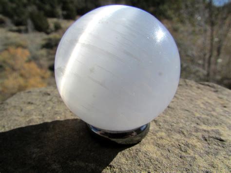 White Selenite Sphere Selenite Crystal Ball 1 And By Sequoiasroots