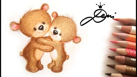Zähne freude, gesundheit, freude clipart, oral png. Zwei süße Bärchen zeichnen lernen 🐻 How to draw cute bears ...