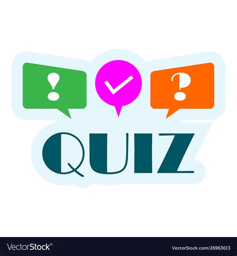 Quiz Logo With Speech Bubble Symbols Concept Of Vector Image