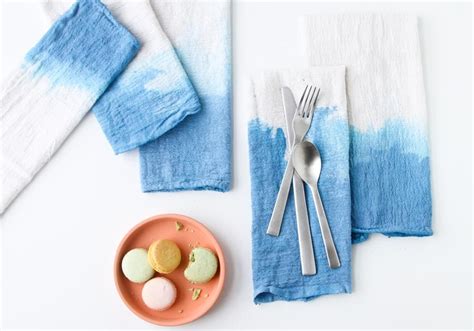 Diy Dip Dyed Napkins