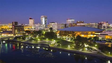 A Nice Beauty Shot Of Downtown Wichita At Twilight Downtown New