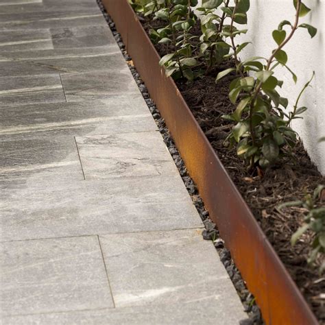 Garden Bed Pebbles Path Corten Steel Edging Steel Edging Landscape