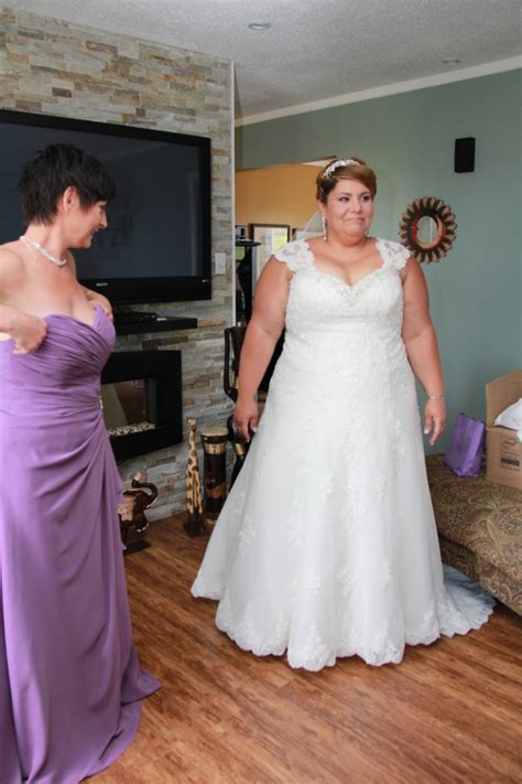 A curated collection of our favorite plus size wedding dresses for brides including gowns by torrid, maggie sottero, wtoo, and more! {Real Plus Size Wedding} DIY Bride from Canada | Alisha ...