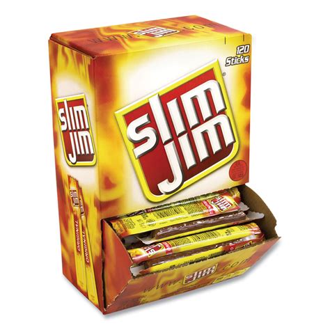 Slim Jim® Beef Jerky Meat Sticks Original 028 Oz Stick 120 Sticksbox Ships In 1 3 Business