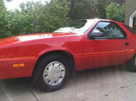 Dodge Daytona Hatchback 1990 Red For Sale 1b3xg24k7lg504656 1990 Dodge