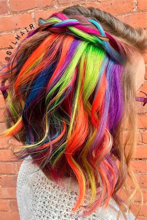 hair lights light hair hair inspo color cool hair color hair color trends hidden rainbow