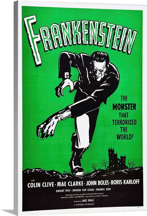 Frankenstein Vintage Movie Poster Wall Art Canvas Prints Framed