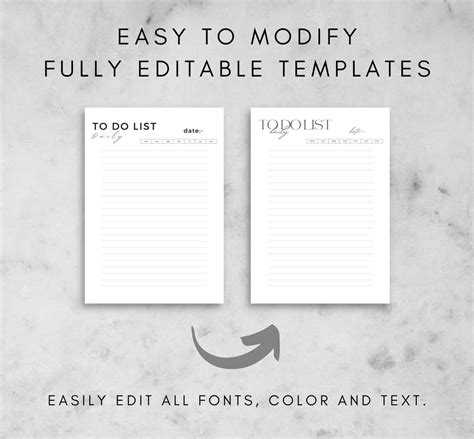Minimal To Do List Printable Simple Tasks List Template Etsy