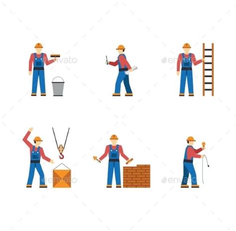 Construction Workers Construction Worker Stock Illustration