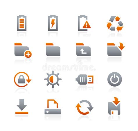 Web And Mobile Icons 3 Graphite Series Stock Vector Illustration