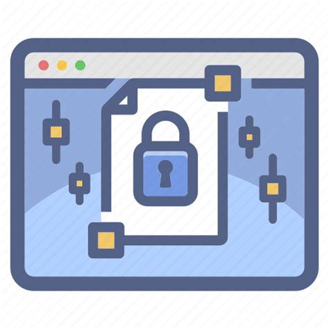 Document Encryption File Lock Protected Secure Icon
