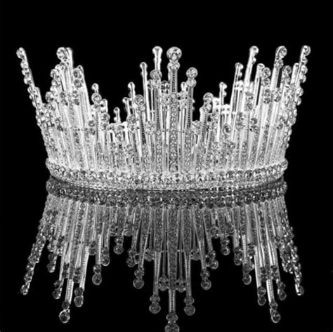 Princess Angelica Silver Rhinestone Pearl Crown Crystal Flower