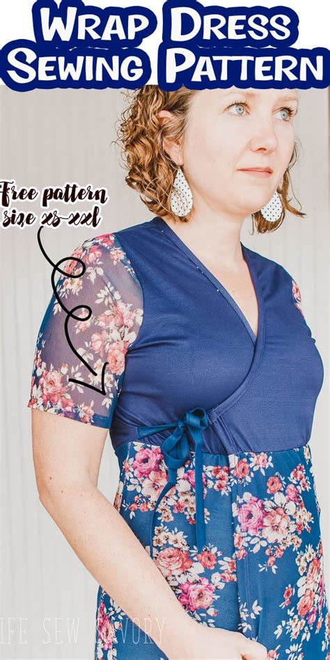 wrap dress sewing pattern free life sew savory