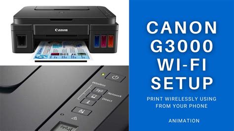 This file will download and install the drivers, application or manual you need to set up the full functionality of your product. Canon G3000 WiFi Setup (Animation) | Direct Connection ...