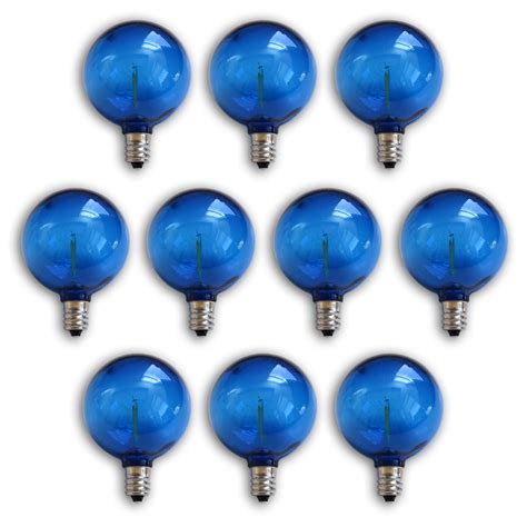 10 Pack Blue Led Filament G50 Globe Shatterproof Energy Saving Color