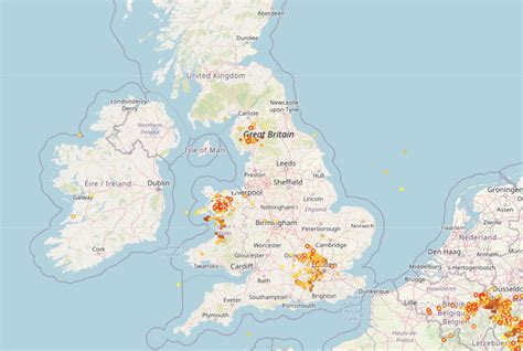 Uk Lightning Tracker Map Where Thunderstorms Are Striking Today And