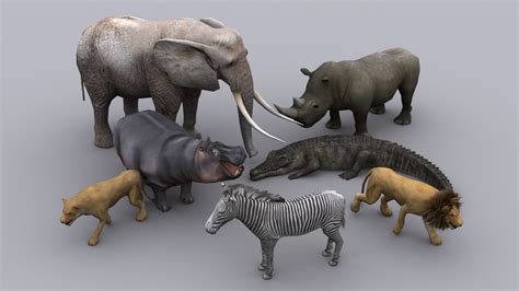 Google showcases the new function in a video uploaded to its instagram account, explaining that it's as easy as typing in your animal of choice into the search bar and then tapping view in 3d. from there, you will be able to see the animal on your screen. 3D model AFRICAN ANIMALS PACK GAME READY ANIMATED MODELS ...