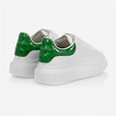 Alexander McQueen - Zapatillas blancas y verdes de piel | Childrensalon ...
