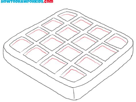 How To Draw A Waffle Easy Drawing Tutorial For Kids