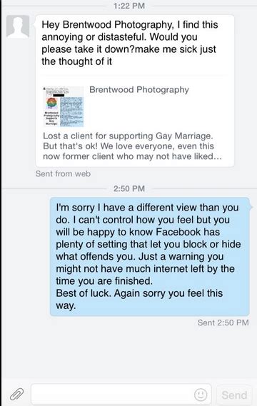 This Photographer Shut Down A Homophobic Facebook Commenter In The Best Way