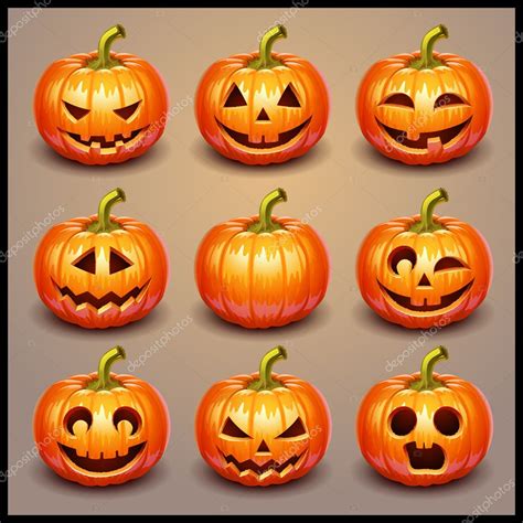 Set Pumpkins For Halloween Stock Vector Image By ©kolopach 18467189