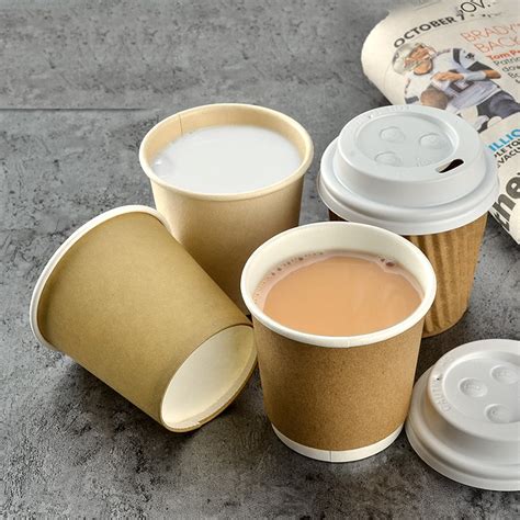 100x 2oz 4oz 45ml 120ml Coffee Paper Cup Try Tasting Small Kraft Paper