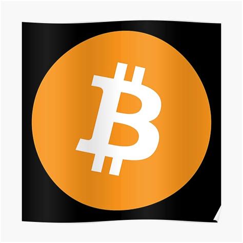 Bitcoin Btc Cryptocurrency Logo Poster For Sale By Angelusdark
