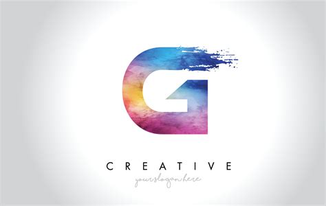 G Paintbrush Letter Design With Watercolor Brush Stroke And Modern