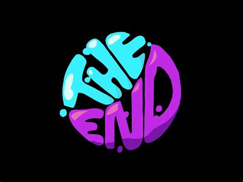 The End Liquid Animation The End  Text Animation Motion Design