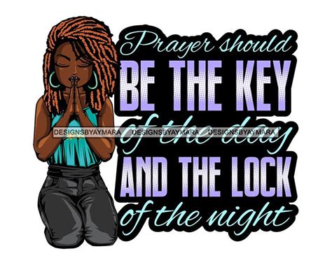 African American Woman Praying God Quotes Prayer Pray Nubian Etsy