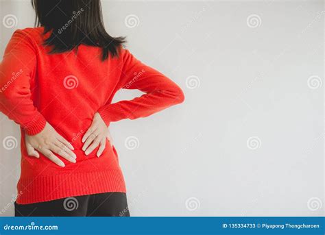 Woman With Lower Back Painfemale Suffering From Backachecopy Space