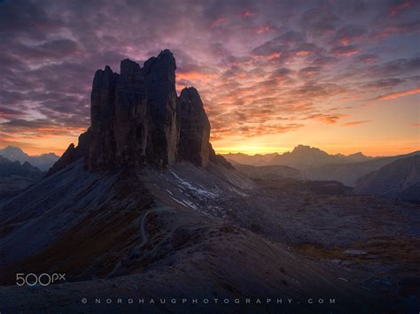 After Sunset Tre Cime Dolomites Italy Oct 2017