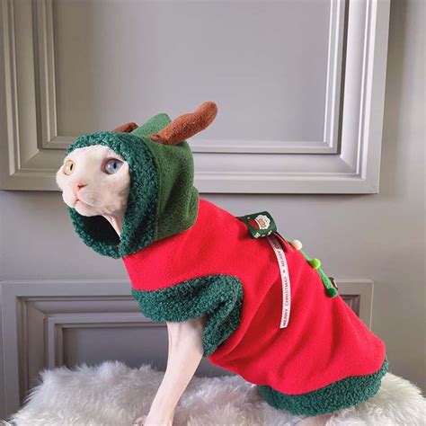 Christmas Costume For Cats Christmas Ttree Cat Costume For Sphynx