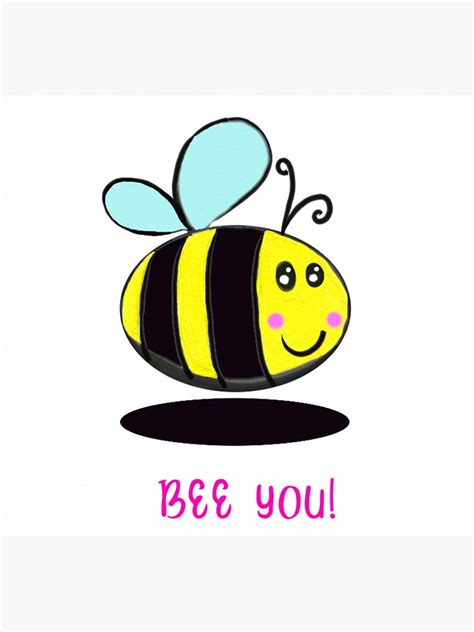 Bee You Cute Bee Illustration Sticker For Sale By Emerald Arto