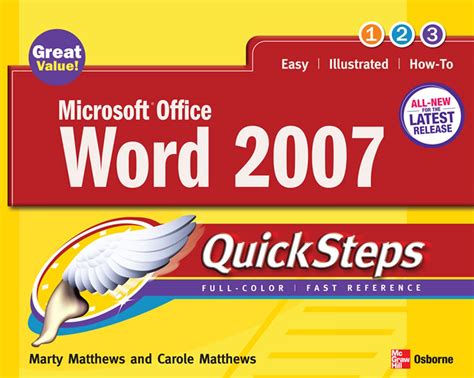 Microsoft Office Word 2007 Quicksteps How To Do Everything Matthews