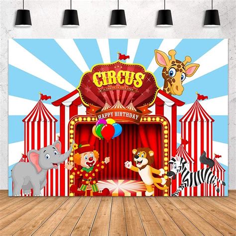 2pcs Circus Backdrop Carnival Party Decorations Banner For Birthday 180