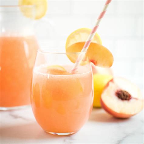 Refreshing Homemade Peach Lemonade Recipe Sweetly Splendid