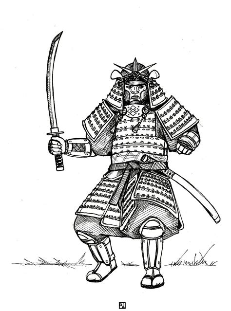 Samurai Armor Drawing I Found Out How To Make My Armour By Following
