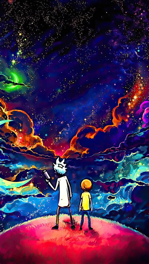 4k ultra hd rick and morty wallpapers. 1440x2560 Rick And Morty Orange Space Art 4k Samsung ...