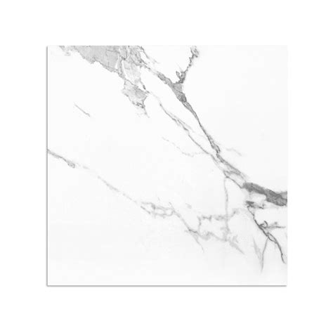 Carrara White Matt Marble Effect Porcelain 605cm X 605cm Wall And Floor