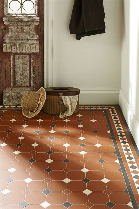 Original Style Tiles With An Orange Tone Hallway Tiles Floor Hallway Flooring Bathroom Floor