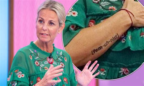 Watch popular content from the following creators: Ulrika Jonsson reveals phonetic 'fem-uh-nist' tattoo on ...