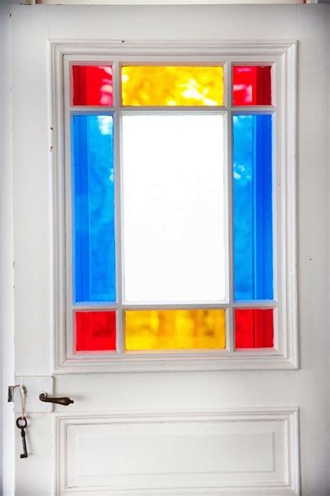 Interior Door Coloured Glass Panels Interior Door Color Stained