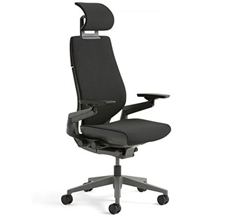 The front edge of the seat is flexible which helps take pressure off the back of the thighs. Steelcase Gesture Office Desk Chair with Headrest Cogent ...