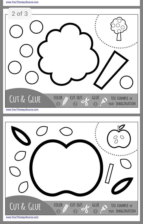 Cuts Outs Worksheet For Kindergarten