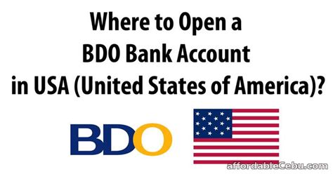 Many banks only allow us citizens, or those with a permanent address in the us to open an how to get the required identity documents. Where to Open a BDO Bank Account in USA (United States of ...