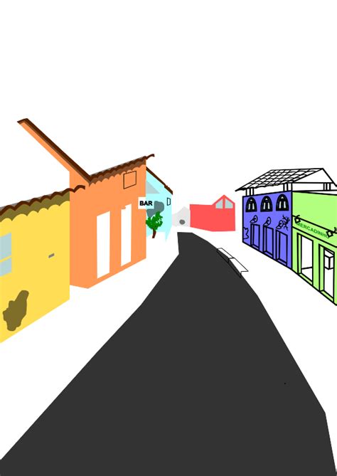 Village With Brick Road Clip Art At Vector Clip Art Online