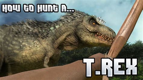 How To Hunt A Trex The Hunter Primal Bow And Arrow Youtube