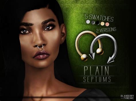 The Sims Resource Plain Septums By Blahberry Pancake • Sims 4 Downloads